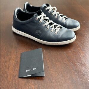 Gucci Men's Blue Leather Sneakers